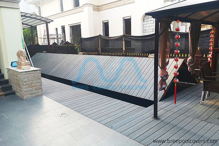 Guangzhou Evergrande Royal View Peninsula Project Bree Swimming Pool Folding Cover (7)